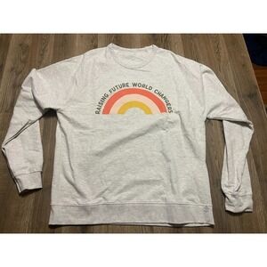 Crowned Free Sweater, Women's 3X, Gray, Raising Future World Changers, Pullover